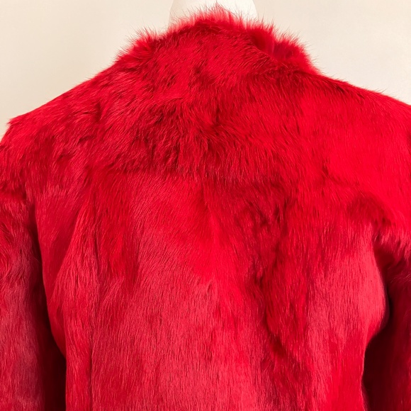 Vintage Red Fur Jacket - Picture 7 of 9
